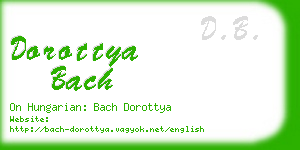 dorottya bach business card